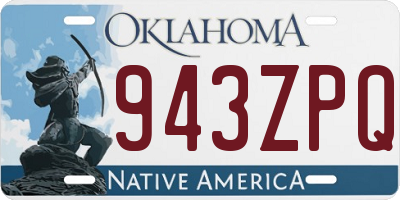 OK license plate 943ZPQ