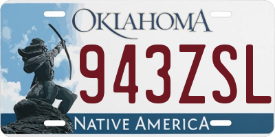 OK license plate 943ZSL