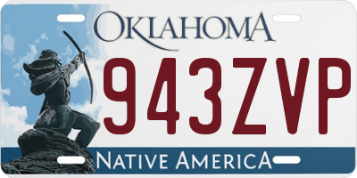 OK license plate 943ZVP