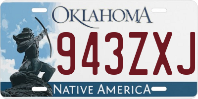 OK license plate 943ZXJ