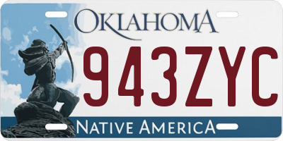 OK license plate 943ZYC