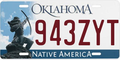 OK license plate 943ZYT