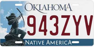 OK license plate 943ZYV