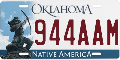 OK license plate 944AAM