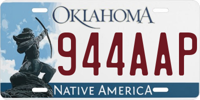 OK license plate 944AAP