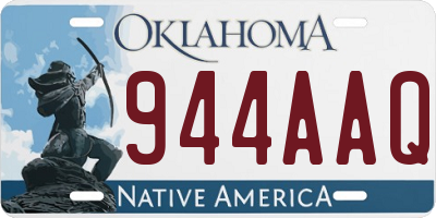 OK license plate 944AAQ