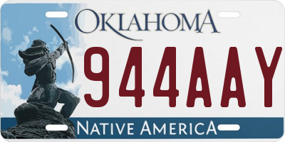 OK license plate 944AAY