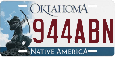 OK license plate 944ABN