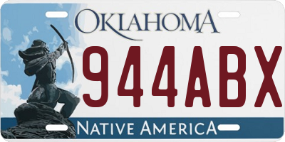 OK license plate 944ABX