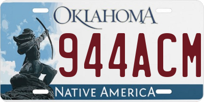 OK license plate 944ACM