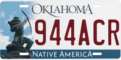 OK license plate 944ACR