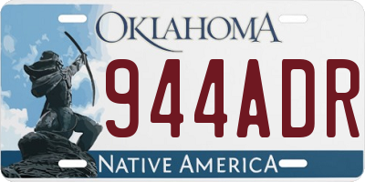 OK license plate 944ADR