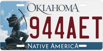 OK license plate 944AET