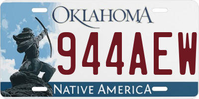 OK license plate 944AEW