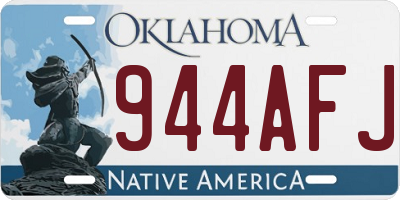 OK license plate 944AFJ