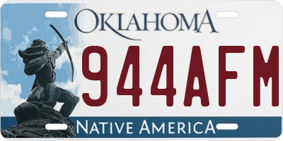 OK license plate 944AFM