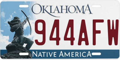 OK license plate 944AFW