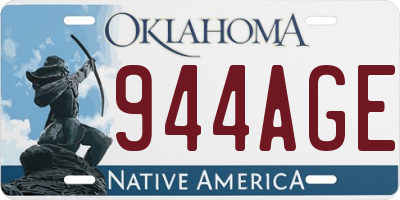OK license plate 944AGE