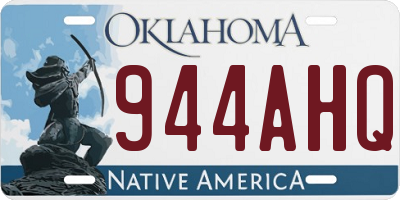 OK license plate 944AHQ