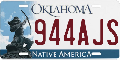 OK license plate 944AJS