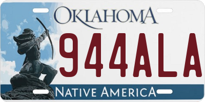 OK license plate 944ALA