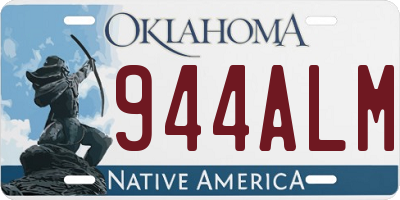 OK license plate 944ALM