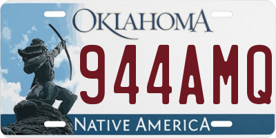 OK license plate 944AMQ