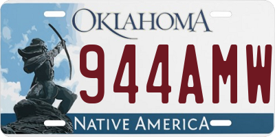 OK license plate 944AMW