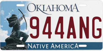 OK license plate 944ANG