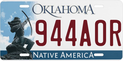 OK license plate 944AOR