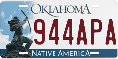 OK license plate 944APA
