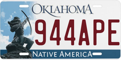 OK license plate 944APE