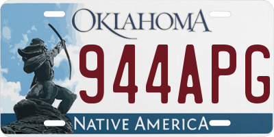 OK license plate 944APG