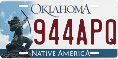 OK license plate 944APQ