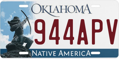OK license plate 944APV