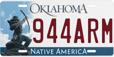 OK license plate 944ARM