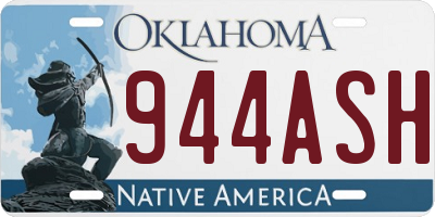 OK license plate 944ASH