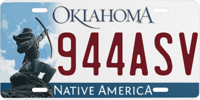 OK license plate 944ASV