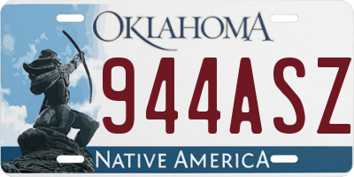 OK license plate 944ASZ