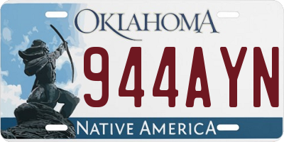 OK license plate 944AYN