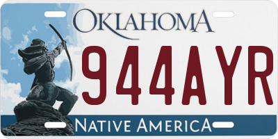 OK license plate 944AYR