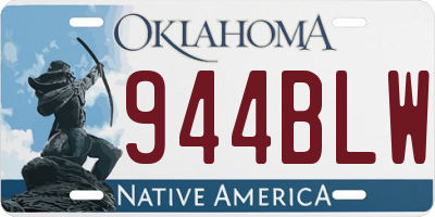 OK license plate 944BLW
