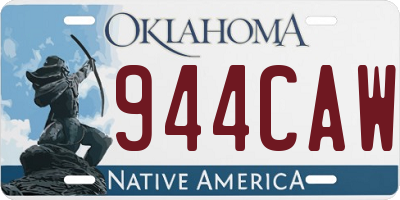 OK license plate 944CAW