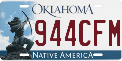 OK license plate 944CFM