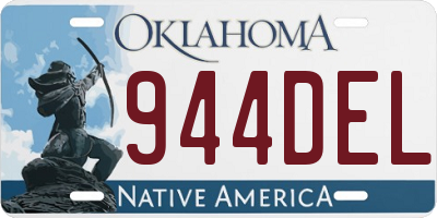 OK license plate 944DEL