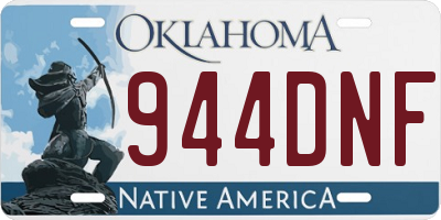 OK license plate 944DNF
