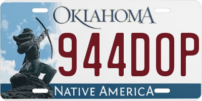 OK license plate 944DOP