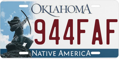 OK license plate 944FAF