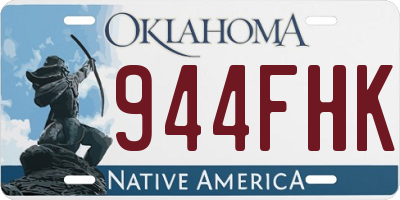 OK license plate 944FHK