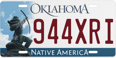 OK license plate 944XRI